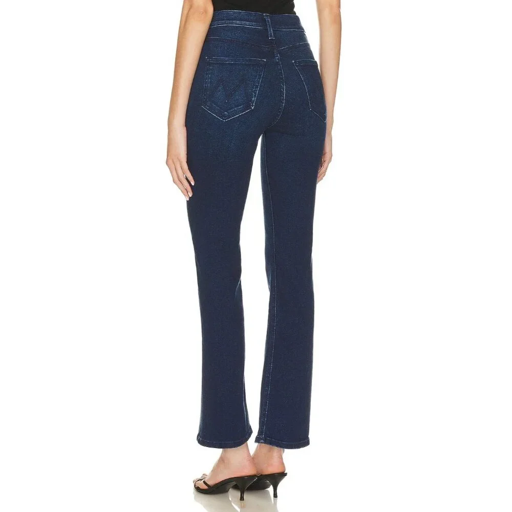 NWT MOTHER Tripper Dark Blue Women's Jeans - Taking Shape Color - High Rise - Picture 10 of 10